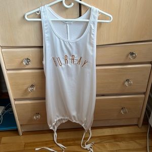 Zara long tank half satin half cotton